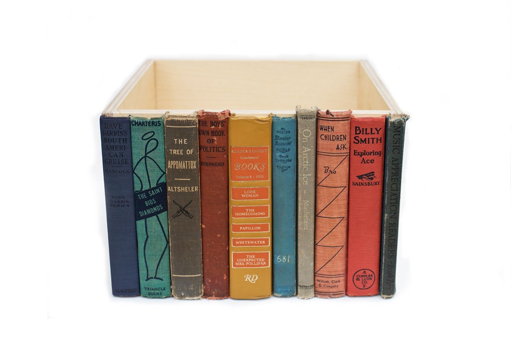 The Original Modern Library Storage Bin, Stylish Storage for cd's, dvd's, magazines, and other much loved clutter