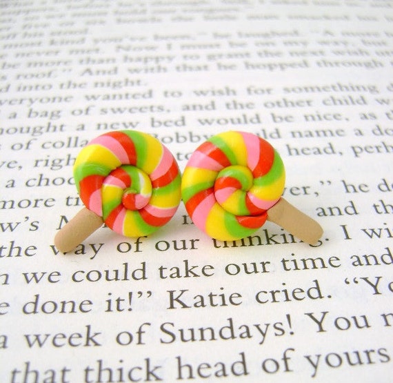 Polymer Clay Lollipop Earrings